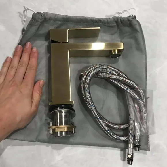 Satin Brass Single Hole Faucet - Picture 4 of 12